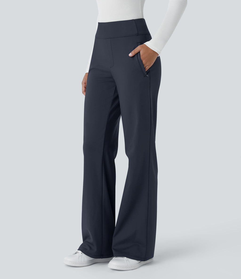 Aitana Flex Pantalones de pierna ancha con bolsillo lateral y cremallera