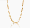 Cadena “Link Statement” - Collar de Eslabones Paperclip Bañado en Oro