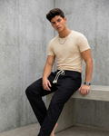 Pantalón de Lino Premium con Cordón Para Hombre - Estilo Casual y Fresco.